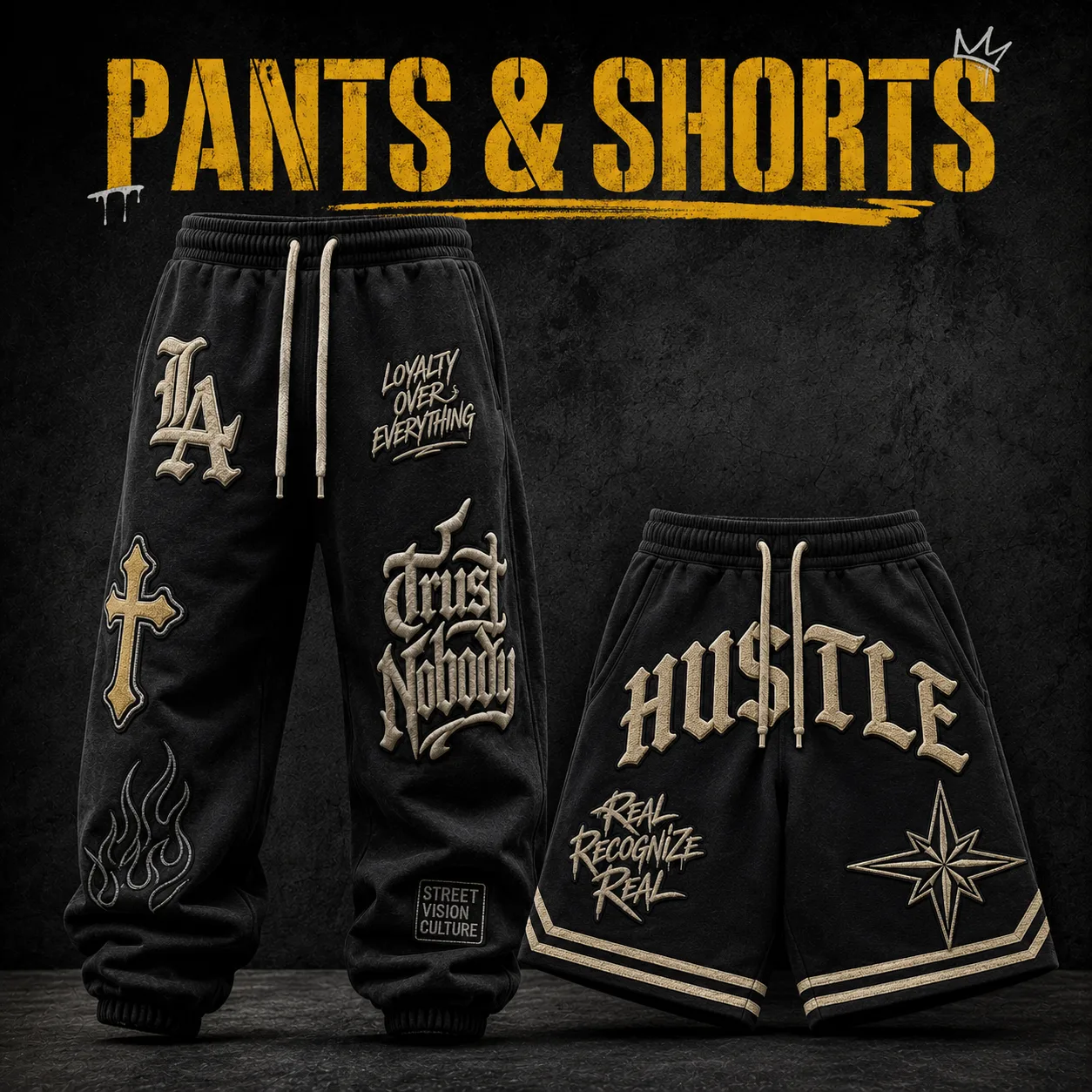 Custom pants and shorts